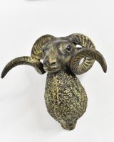 Black & Gold Ram Wall Bust