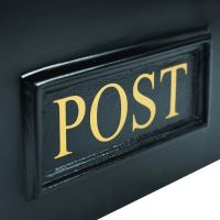 Black Goldhay Secure Post and Parcel Box For Gates