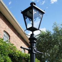 Close-up of the Black Gothic Lantern in Situ on the Lamp Post