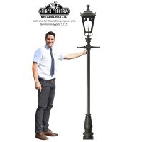 Black Gothic Lamp Post & Lantern Set 2.3m