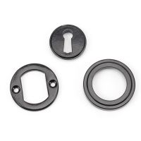 Black Iron Art Deco Escutcheon Parts