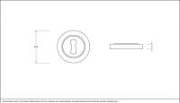 Black Iron Beeswax Round Escutcheon Dimensions