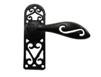 "Hadson Lodge" Scrolled Black Iron Lever Handle