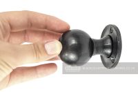 Traditional Black Iron Round Door Knob Set