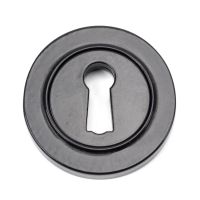 Black Iron Round Escutcheon Keyhole