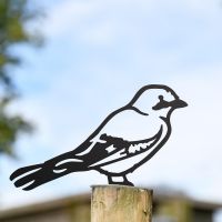 Black Jay Bird Steel Fence Topper