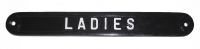 Ladies cast aluminum bathroom sign
