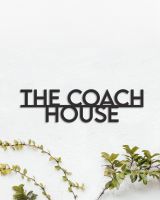 Black Modern Minimalist House Name Sign