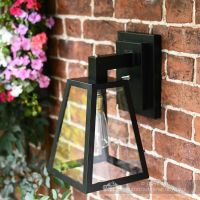 Angular Black Modern Porch Wall Lantern