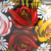 Close-up of the Floral Design on the Watering Can