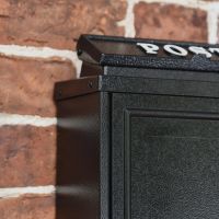 Close-up of the Black Finish with the White Letters