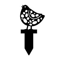 Patterned Chick Garden Spike Silhouette in Black 