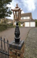 "Crown Riversham" Copper Victorian Patio Lamp Post 105cm