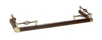 Black & Polished Brass Spiral Basket Hearth Fender