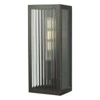 Reeded Glass Wall Light Finished in a Rubbed Bronze