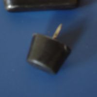 Black Round Nylon Nail in Toilet Seat Buffers - Pack of 6