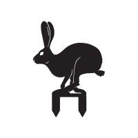 Running Hare Silhouette in a Black Finish