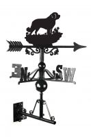 Black Saint Bernard Dog Design Weathervane