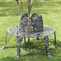 Black & Silver Ornate Tree Seat