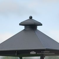 Black Simplistic Victorian Pillar Light 64cm Finial Top