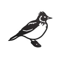 Close-Up of Black Skylark Steel Fence Topper