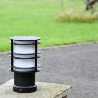 Steel Level Bollard Light on the Driveway