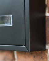 Close-up of the Matt Black Finish on the Post Box