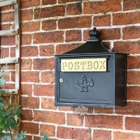 Black Suffolk Post or Parcel Box