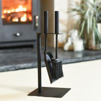 Black Suspended Brush & Pan Set In Situ