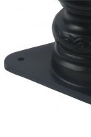 Black Victorian Fluted Patio & Driveway Light 103cm