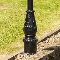Black Gothic Lamp Post & Lantern Set 2.3m