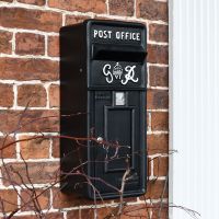King George Post Box Finished in Black and White