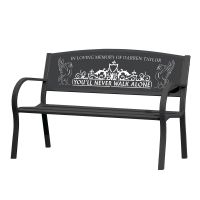 "You"ll Never Walk Alone" Liver Bird Bench in Black