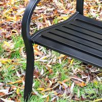 Close-up of the Black Finish on the "You"ll Never Walk Alone" Liver Bird Bench