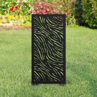 Black Zebra Print Garden Screen