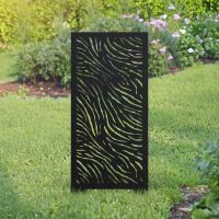 Black Zebra Print Garden Screen
