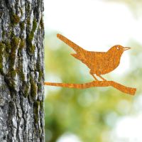 Rustic Blackbird Iron Tree Spike