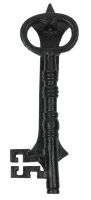 Door Knocker - Black Iron Effect Key - 200mm