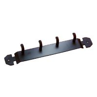 Four Hook Blacksmith Style Fireside Tool Rack