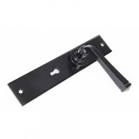 Large Lever Handle Set With Keyhole
