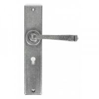 Antique Pewter Large Lever Handle Set