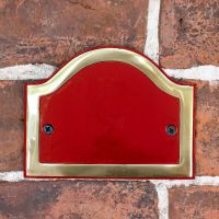 Blank Brass & Claret Door Number sign