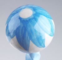 Hand painted baby blue ceramic balls 