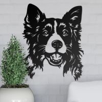 Border Collie Wall Art in Full 