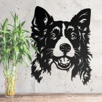 Border Collie Wall Art in Situ 