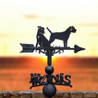 Border Terrier and Jack Russell Weathervane in Situ