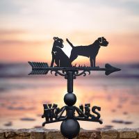 Weathervane with Border Terrier and Jack Russell Topper