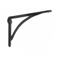 Curved Black Iron Shelf Bracket 