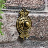 Solid brass door bell push