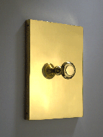 Rectangular Brass Bell Pull Plates sprung (9" x 7")